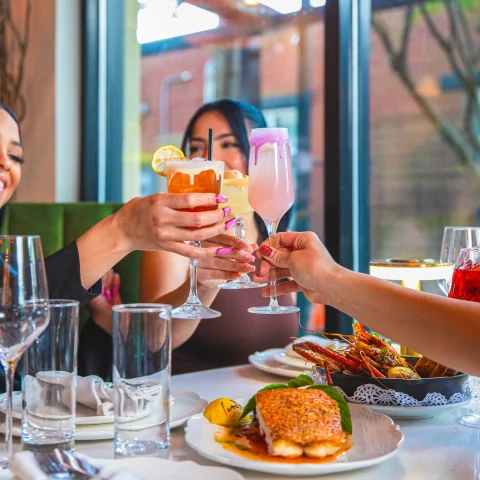 Brunch cocktails and plates
