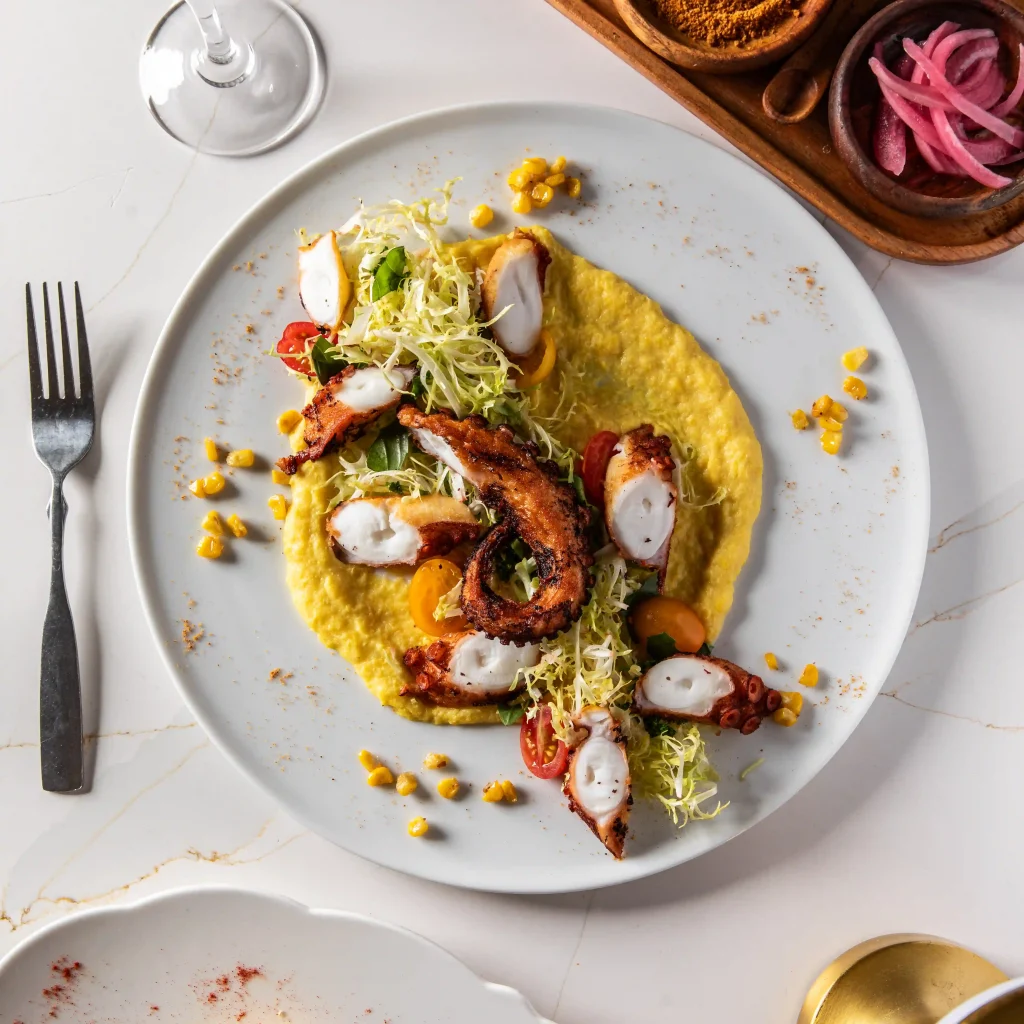 Grilled octopus plate