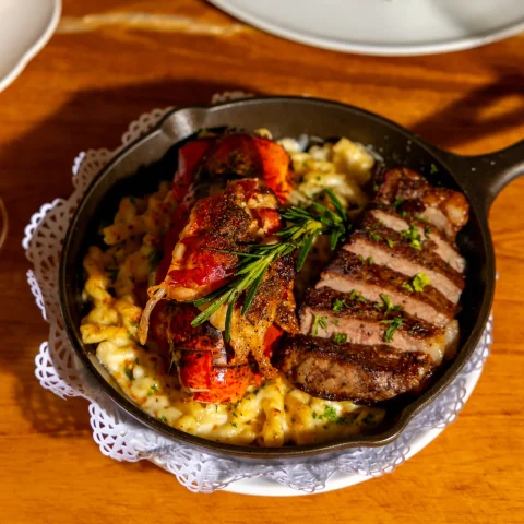 Steak & lobster plate