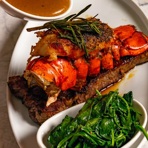 Steak and lobster plate